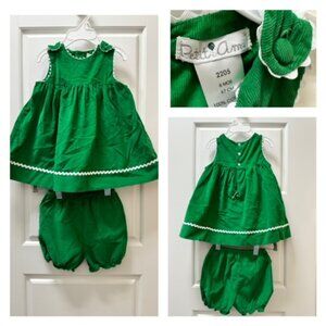 6M Petit Ami Green Corduroy Dress